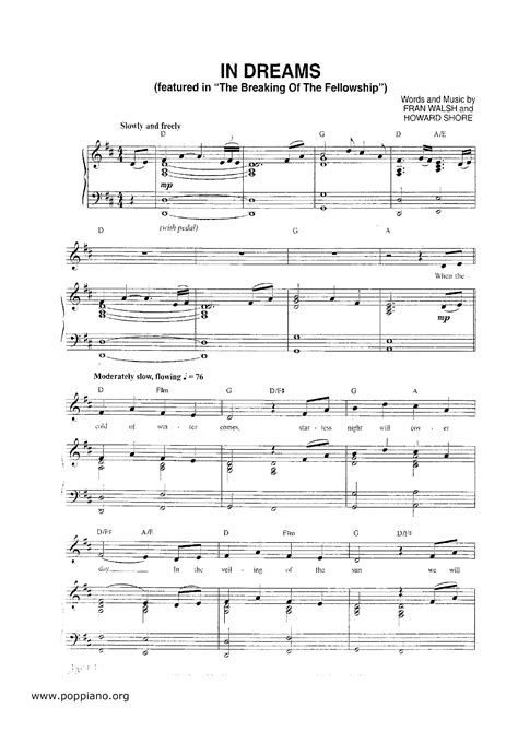 Learn Gollum's Song (from The <b>Lord</b> <b>Of The Rings</b>: The Two Towers) Film/TV <b>music</b> notes in minutes. . In dreams lord of the rings sheet music pdf